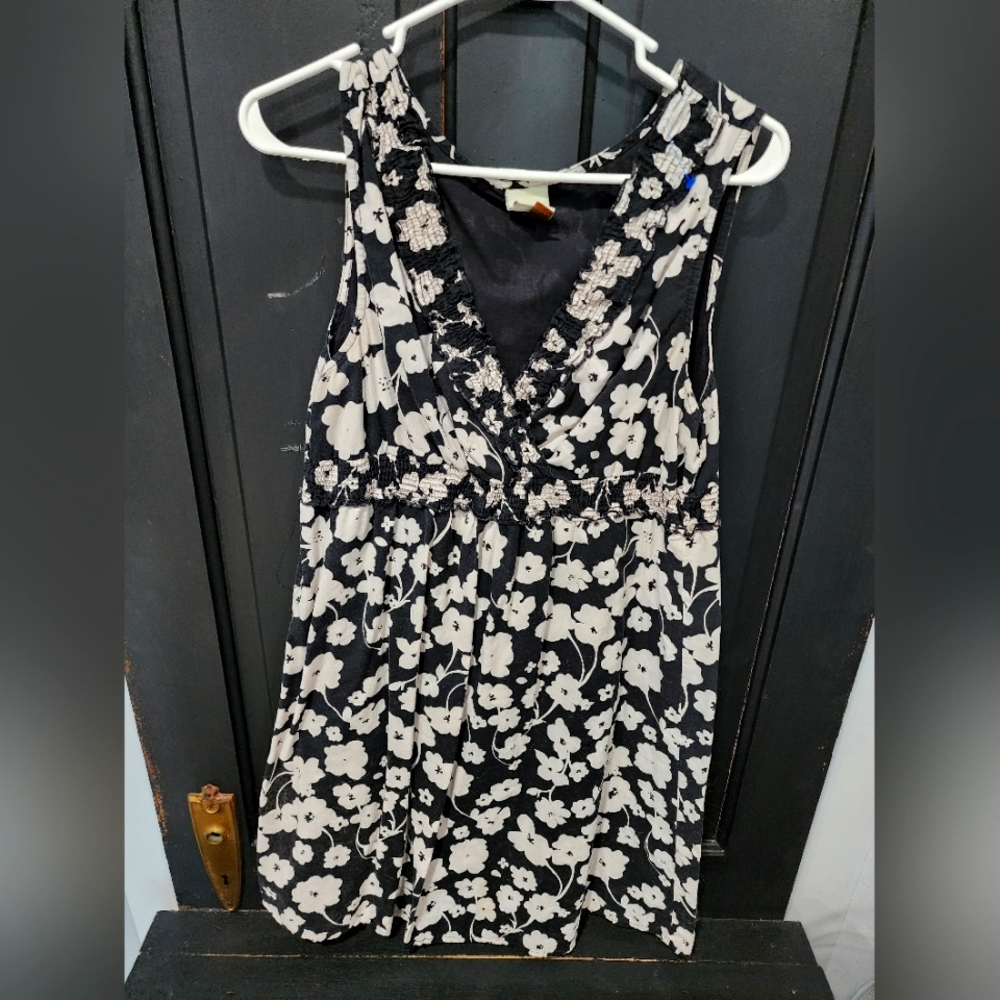 Sonoma Floral Black and Grey Dress